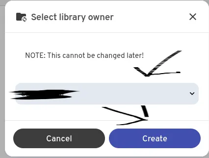 Create Library Modal